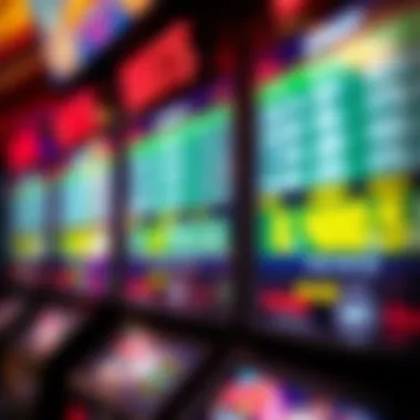 Close-up of betting odds on a digital screen