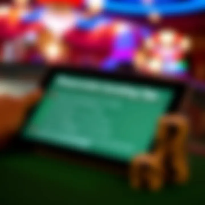 Responsible gambling tips illustrated on a tablet