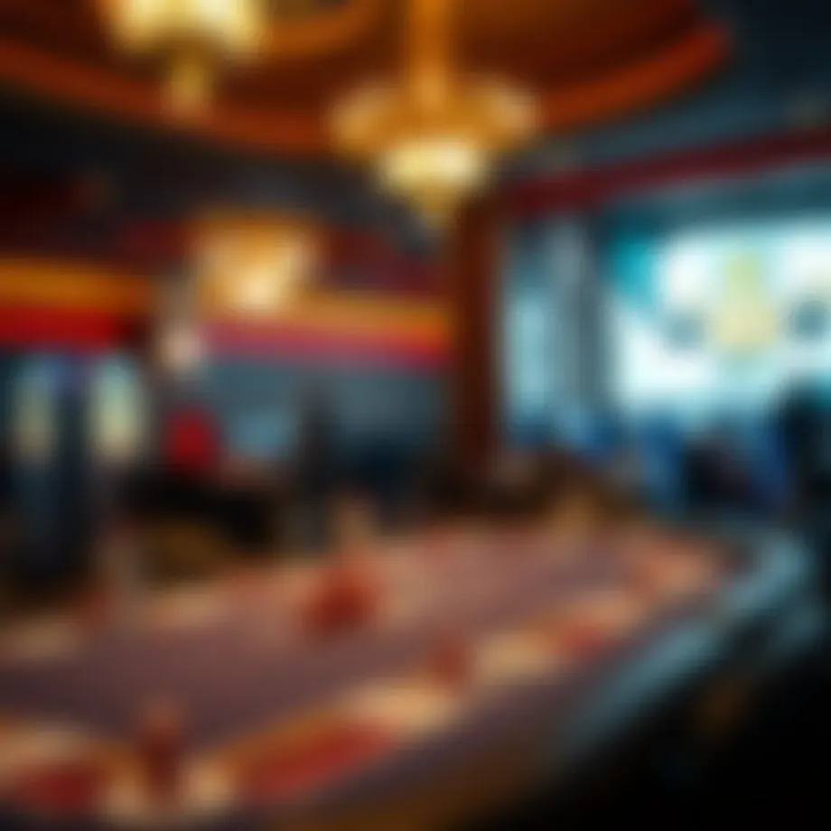 An elegant poker table set up for a tournament