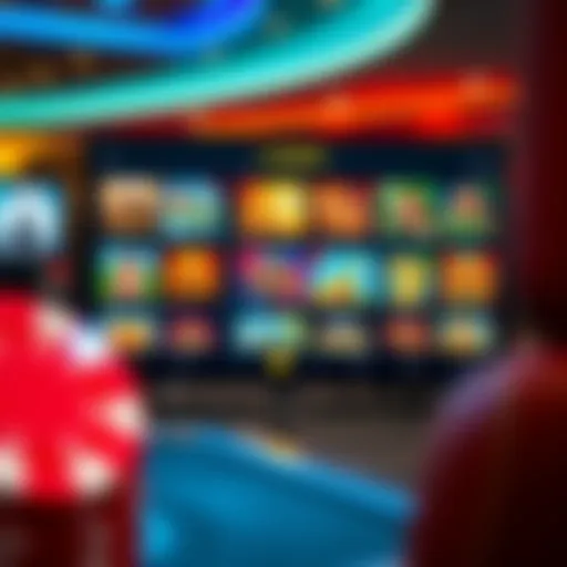 A captivating view of a digital casino interface showcasing various game options