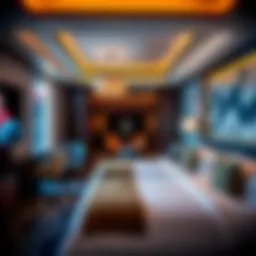 Luxurious suite interior with modern decor