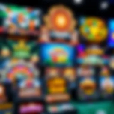 A collage of various online gambling games available for free