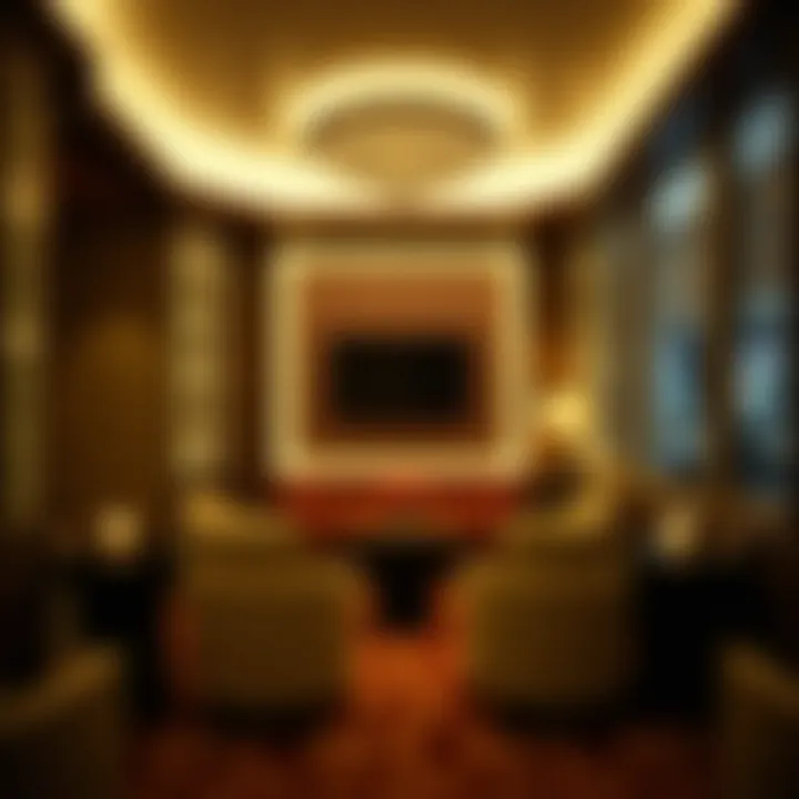 Elegant interior view of a smoking room at Cosmopolitan Las Vegas