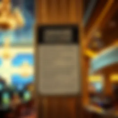 Overview of smoking regulations signage within the casino