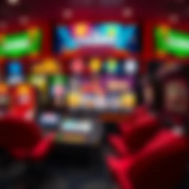 Vibrant Online Casino Interface A vibrant online casino interface showcasing various games