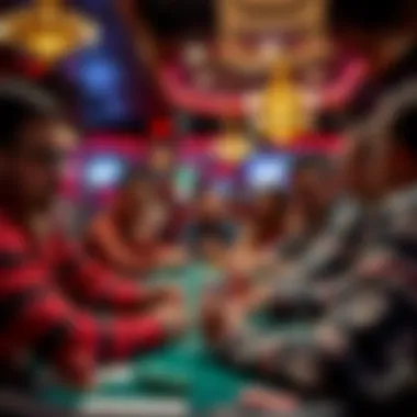 A vibrant community of poker players interacting within an app