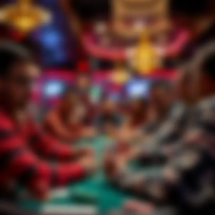 A vibrant community of poker players interacting within an app