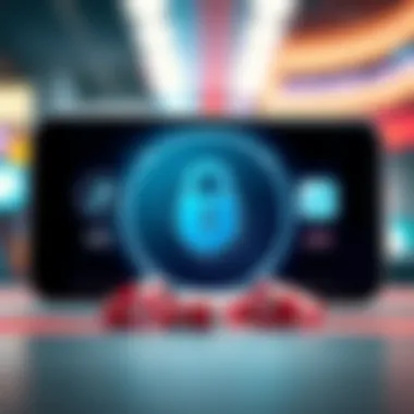 Mobile Gaming Security Features An abstract graphic representing mobile gaming security features.