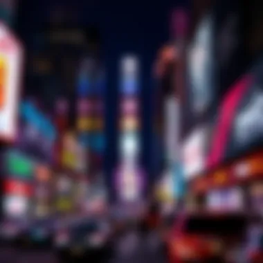 Cultural representation of gaming and entertainment in Times Square