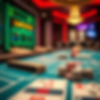 Craps table featuring various betting options