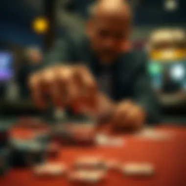 The Tension of the Deal Close-up of a hand dealing cards with intensity