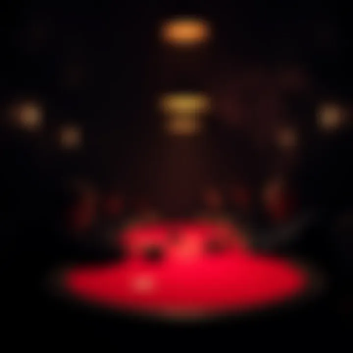 Atmosphere of Secrecy Dimly lit room with smoke and shadows depicting a clandestine game