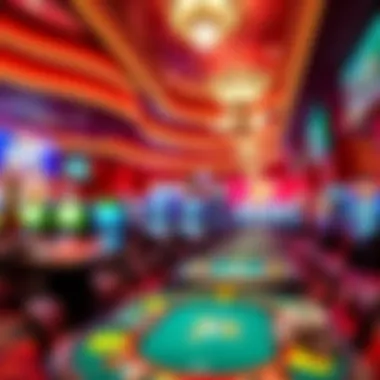 Exciting Gaming Experience at Golden Nugget Vibrant gaming area filled with high-stakes tables and slot machines