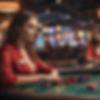User Engagement in Gambling Activities An illustration showcasing user engagement in gambling
