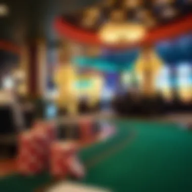 A serene image of a responsible gambling awareness campaign, promoting healthy gaming habits within casinos.