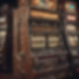 A polished vintage slot machine showcasing intricate designs