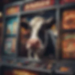 Artistic representation of the Moo Cow Slot Machine with vibrant colors and themes