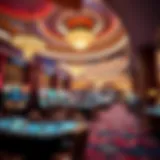 Luxurious interior of a high-end Indian casino showcasing vibrant decor