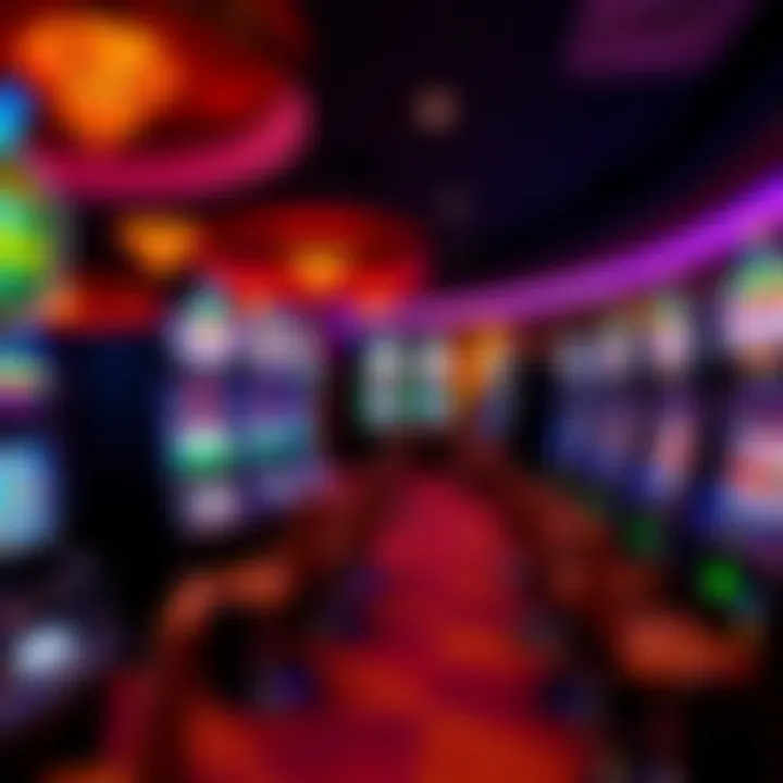 Interior gaming area showcasing various slot machines