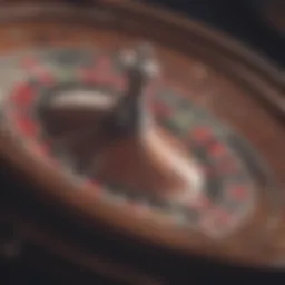 A vintage roulette wheel spinning with vibrant colors