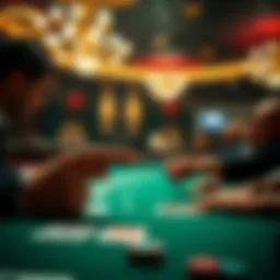 Depiction of strategic gameplay in blackjack