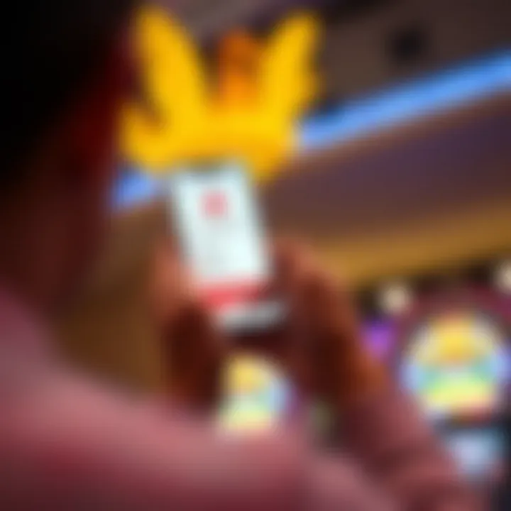 User receiving prize alert notification on phone