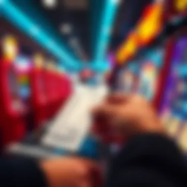 Close-up of a lottery ticket being scanned