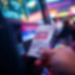 Close-up view of a Florida Lotto ticket being scanned