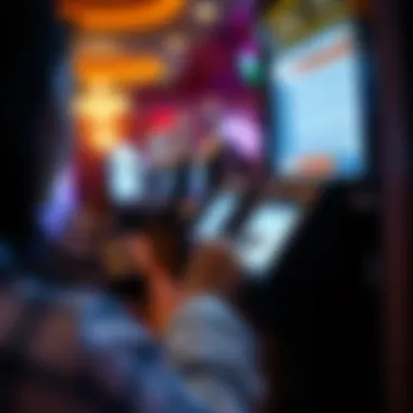 User interacting with a digital ticket scanning device