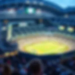 Aerial view of a Florida sports arena during an event