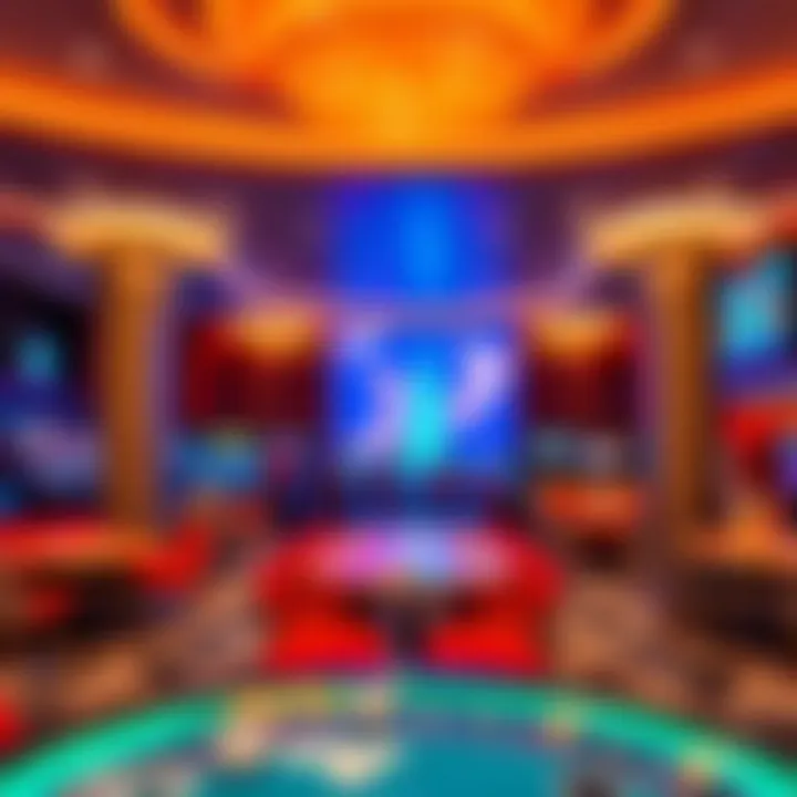 Luxurious Interior of Fogo Vegas A breathtaking view of the luxurious interior of Fogo Vegas, showcasing its vibrant atmosphere.