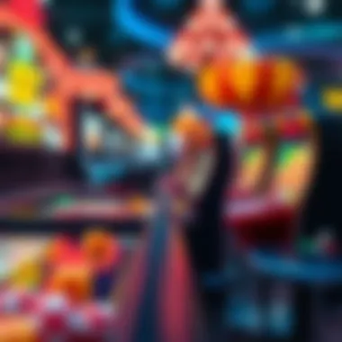 A visual representation of diverse games available on gambling apps.