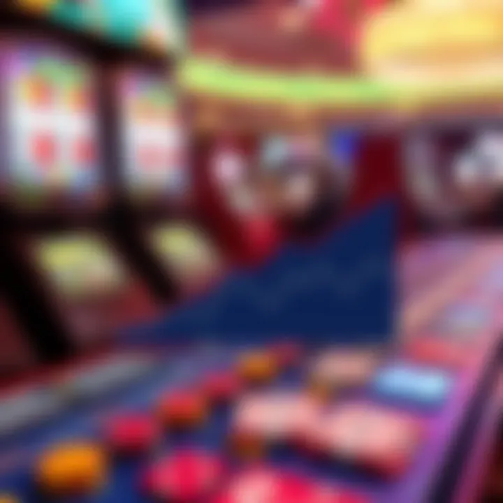 A graph illustrating trends in gambling behavior among players.