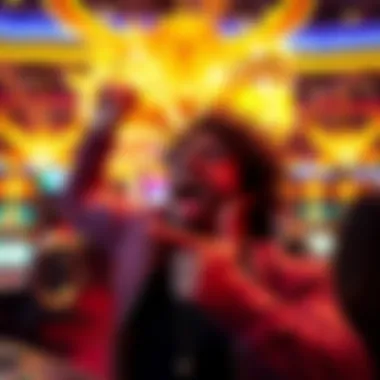 Player celebrating a win on Golden Buffalo slot