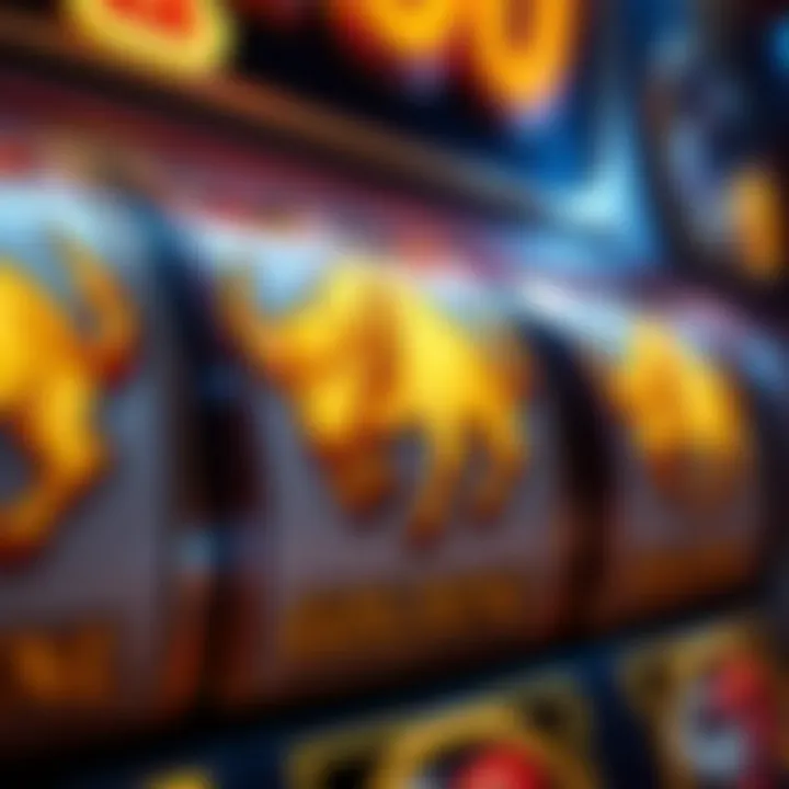 Close-up of Golden Buffalo symbols on the reels