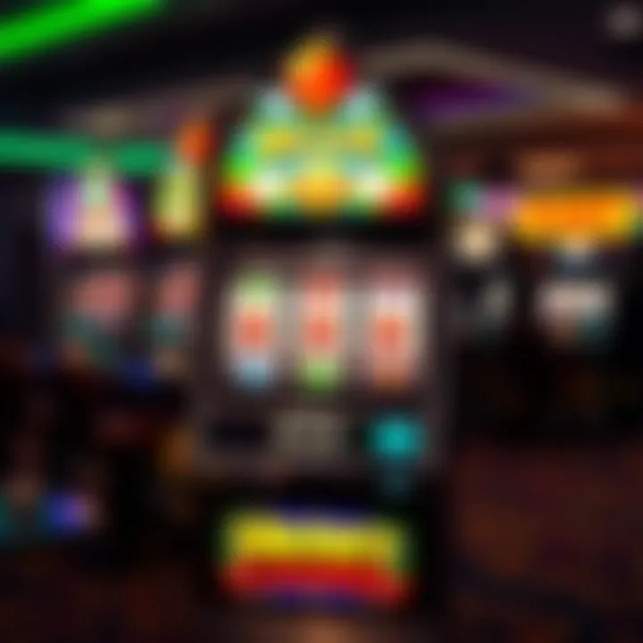 Colorful Slot Machine Colorful slot machine with vibrant symbols