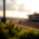 A scenic view of a horse racing track in Pennsylvania