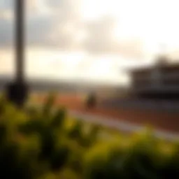 A scenic view of a horse racing track in Pennsylvania