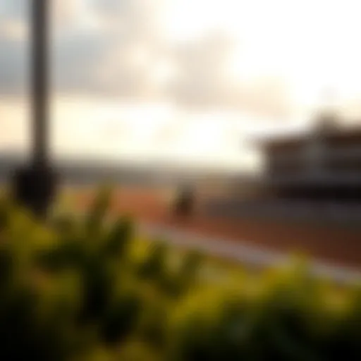 A scenic view of a horse racing track in Pennsylvania