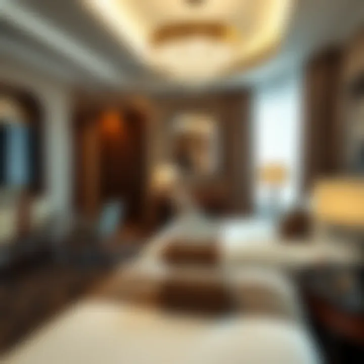 Chic Accommodation Options Stylish guest room in a fee-free Las Vegas hotel