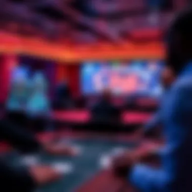 A virtual poker room highlighting player engagement