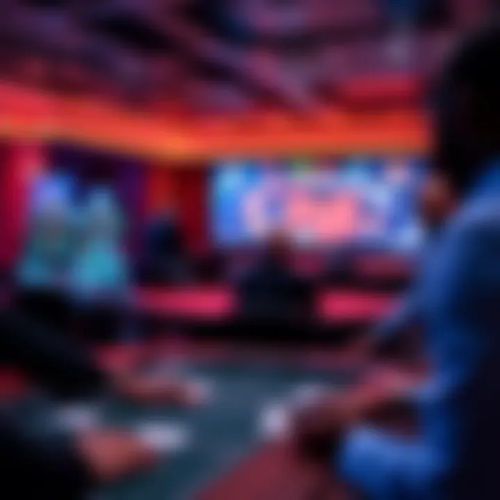 A virtual poker room highlighting player engagement
