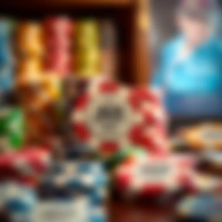 A Collector's Treasure: Jack Cincinnati Poker Chips Variety of Jack Cincinnati poker chips displayed in a collection