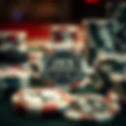 Detailed view of Jack Cincinnati poker chips showcasing unique designs