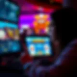 A person navigating a website with sweepstakes offers