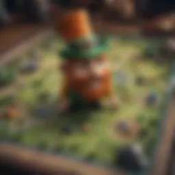 Colorful leprechaun-themed game interface