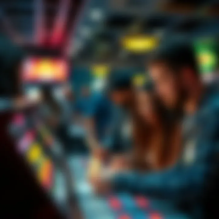 A group engaging in a lottery ticket selection