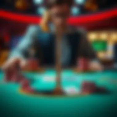 Conceptual image representing the balance of luck and skill in blackjack