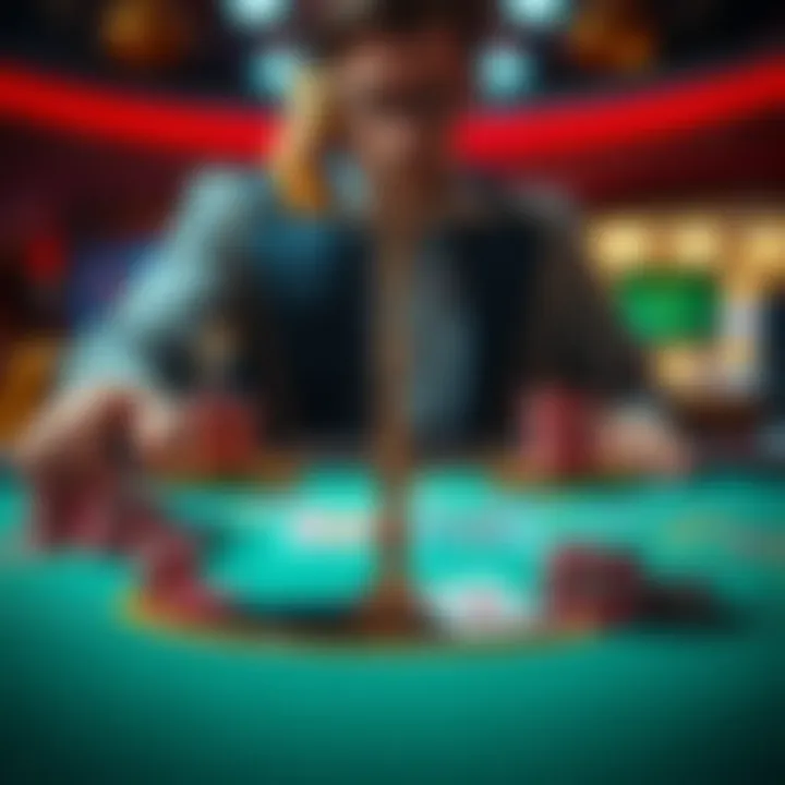 Conceptual image representing the balance of luck and skill in blackjack