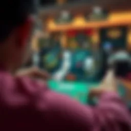 Mobile poker interface showcasing gameplay